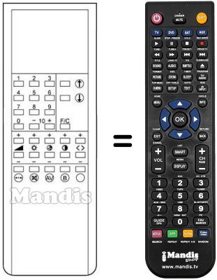 Replacement remote control 39 CANAUX