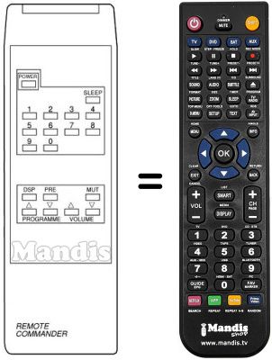 Replacement remote control CTV 2101