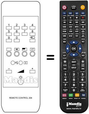Replacement remote control Bush 28 50 NTXA
