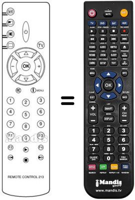 Replacement remote control SCHNEIDER TV 100