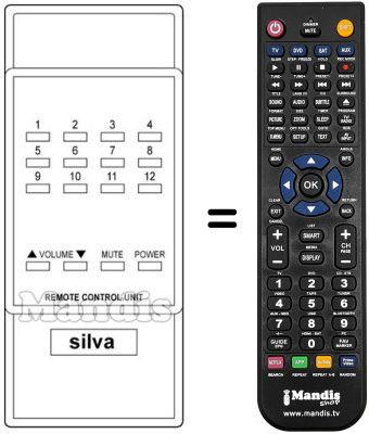 Replacement remote control REMOTE CONTROL UNIT 12 PROG