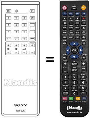 Replacement remote control RM-626