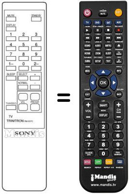 Replacement remote control RM-637 C