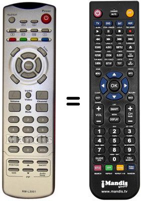 Replacement remote control DECCA V 32 ECCB