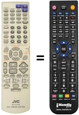 Replacement remote control JVC THA75R