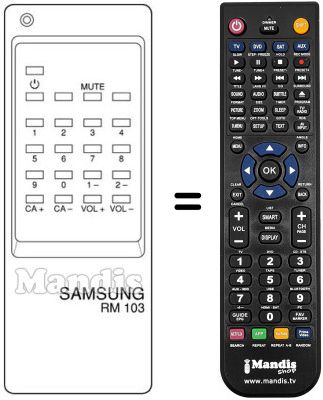 Replacement remote control RM 103