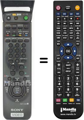 Replacement remote control Sony SLV-SF 90