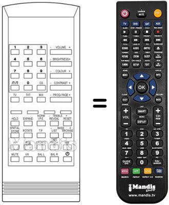 Replacement remote control RR 5988