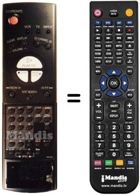 Replacement remote control Sharp VA A72 GM