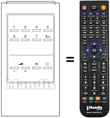 Replacement remote control RRMCG 0123 CESA