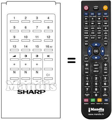 Replacement remote control RRMCG 0204 CESA