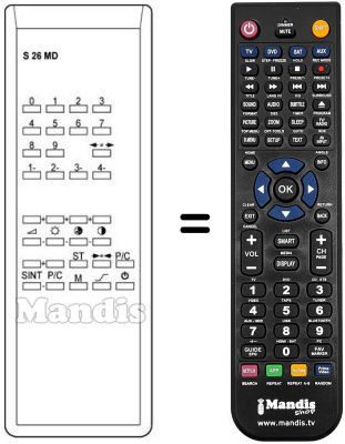 Replacement remote control S 26 MD