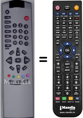 Replacement remote control Roadstar LCD-1720 KLTN