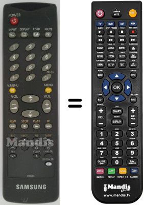 Replacement remote control 00006 C