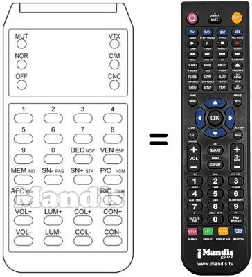Replacement remote control SDA 200