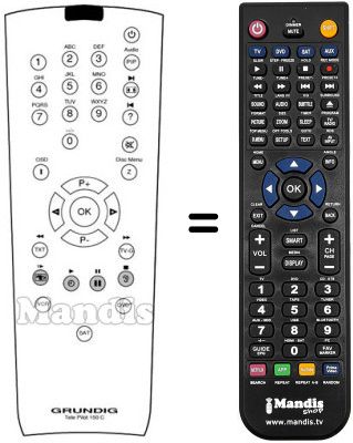 Replacement remote control Grundig ELEGANCE 70 ST 20-2103