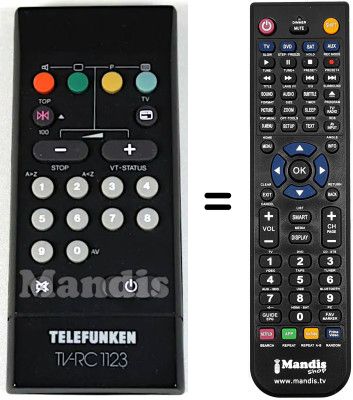 Replacement remote control Telefunken PCF 9535 MC