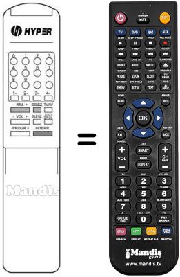 Replacement remote control HYPER HCLT 148