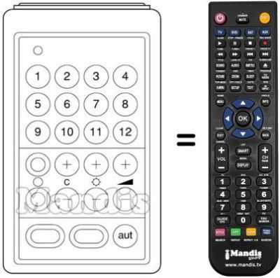 Replacement remote control SUPERSONIC 3000