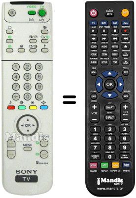 Replacement remote control Sony KP-61 PS2