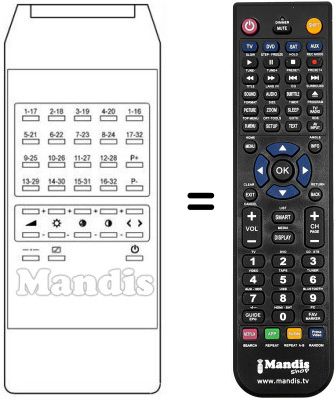 Replacement remote control TP 819