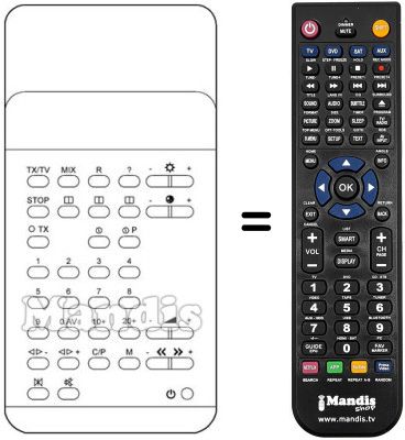 Replacement remote control TC 111