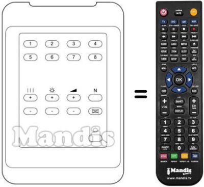 Replacement remote control TC 16 B