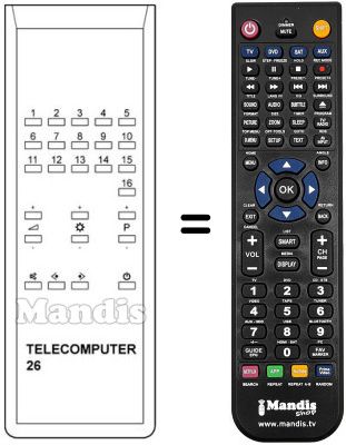 Replacement remote control 701308078
