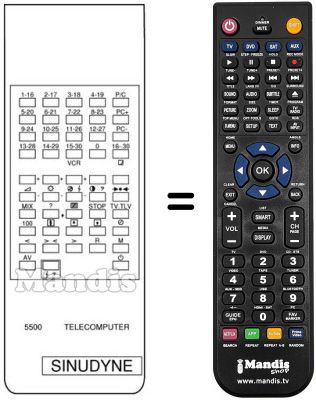 Replacement remote control TELECOMPUTER 5520
