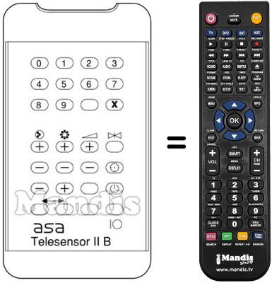 Replacement remote control TELESENSOR IIB