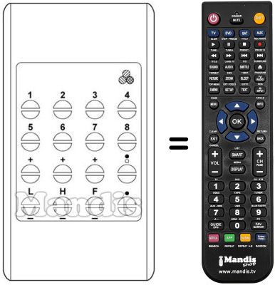 Replacement remote control TELESONAR 8