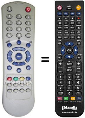 Replacement remote control Amstrad TV 20 EC4