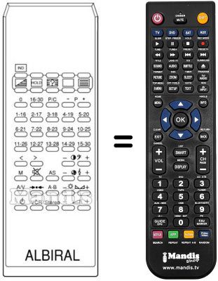 Replacement remote control TM 99 C