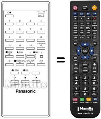 Replacement remote control TNQ 1634