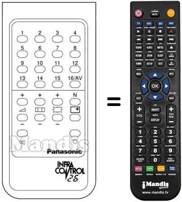 Replacement remote control TNQ 665