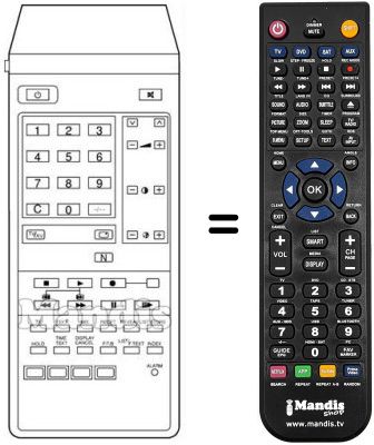 Replacement remote control TNQ 8E 0406