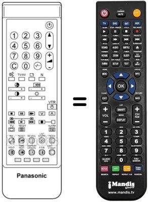 Replacement remote control TNQ 8E 0432