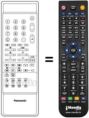 Replacement remote control TNQ 8E 0438