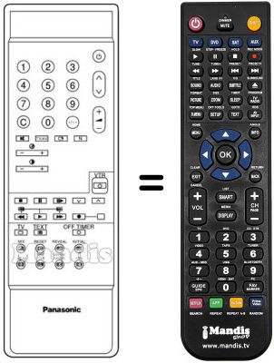 Replacement remote control TNQ 8E 0439