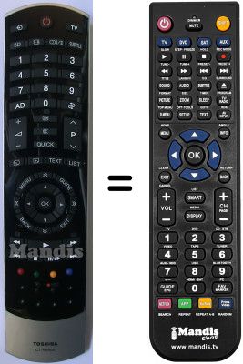 Replacement remote control Toshiba 55 VL 963