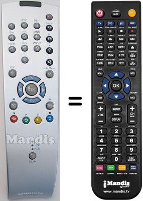 Replacement remote control Grundig XENTIA 82 FLAT MFW 82-430 / 8