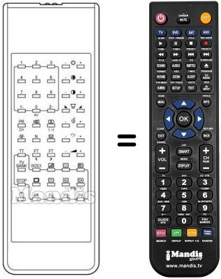 Replacement remote control TPG 703