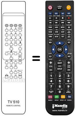 Replacement remote control TV 550