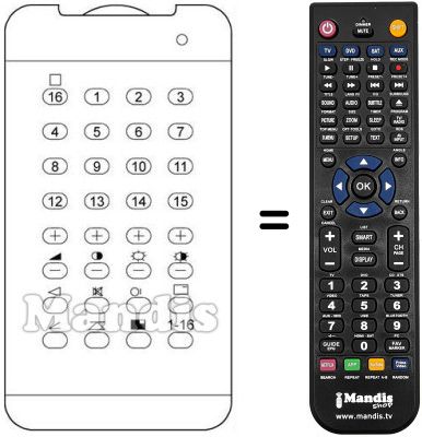 Replacement remote control TVC 99 / 16 TRD