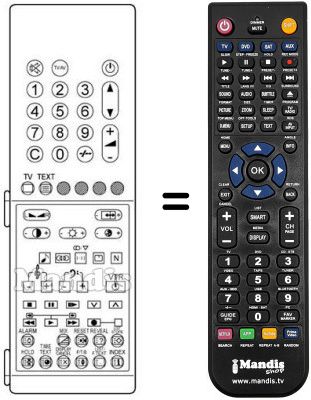 Replacement remote control Panasonic TX-28A1