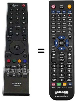 Replacement remote control Toshiba 46 ZV 555 DG