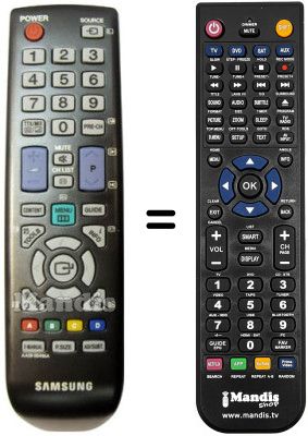 Replacement remote control Samsung UE 26D4003