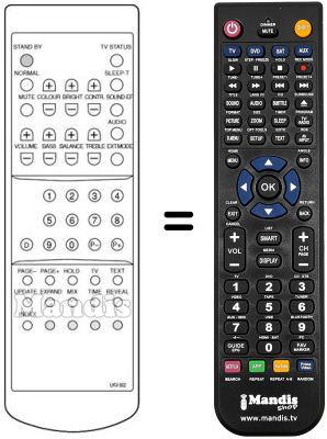Replacement remote control MOD.5158