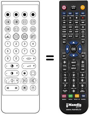 Replacement remote control UKV 505