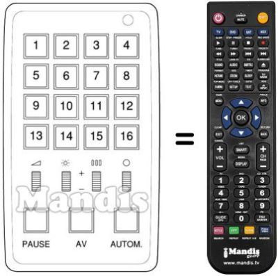 Replacement remote control UP 16